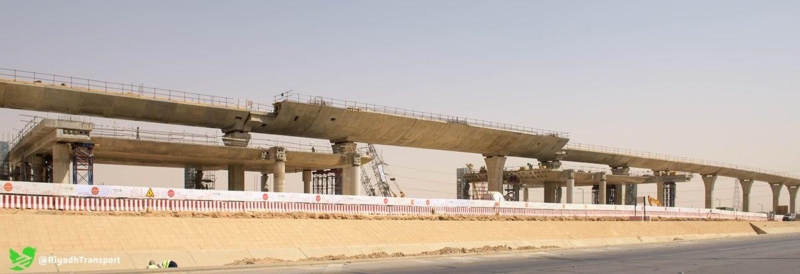 بدء ظهور مَعَالِم المحطات العُلْويّة لقطار الرياض ‫(1)‬