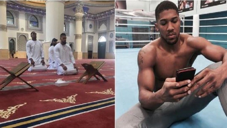 بطل العالم بالملاكمة يعلن إسلامه عبر تويتر بصورته يصلي في دبي