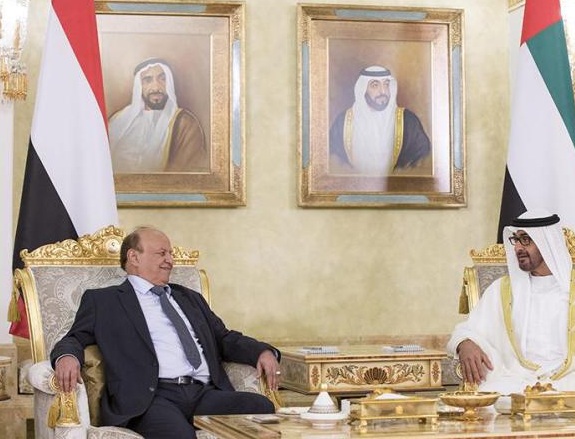 محمد بن زايد للرئيس اليمني: تحالفنا مع السعودية لحماية المنطقة