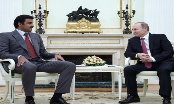 بوتين وأمير قطر يؤكدان أهمية التزام جميع الأطراف في سوريا بالهدنة