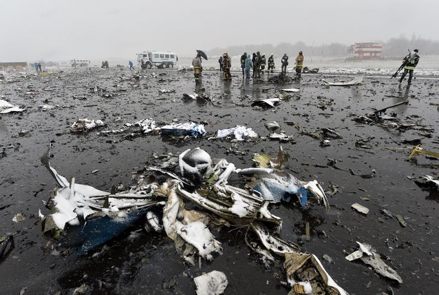 شاهد .. تصوير جوي لموقع تحطم طائرة #فلاي_دبي في #روسيا