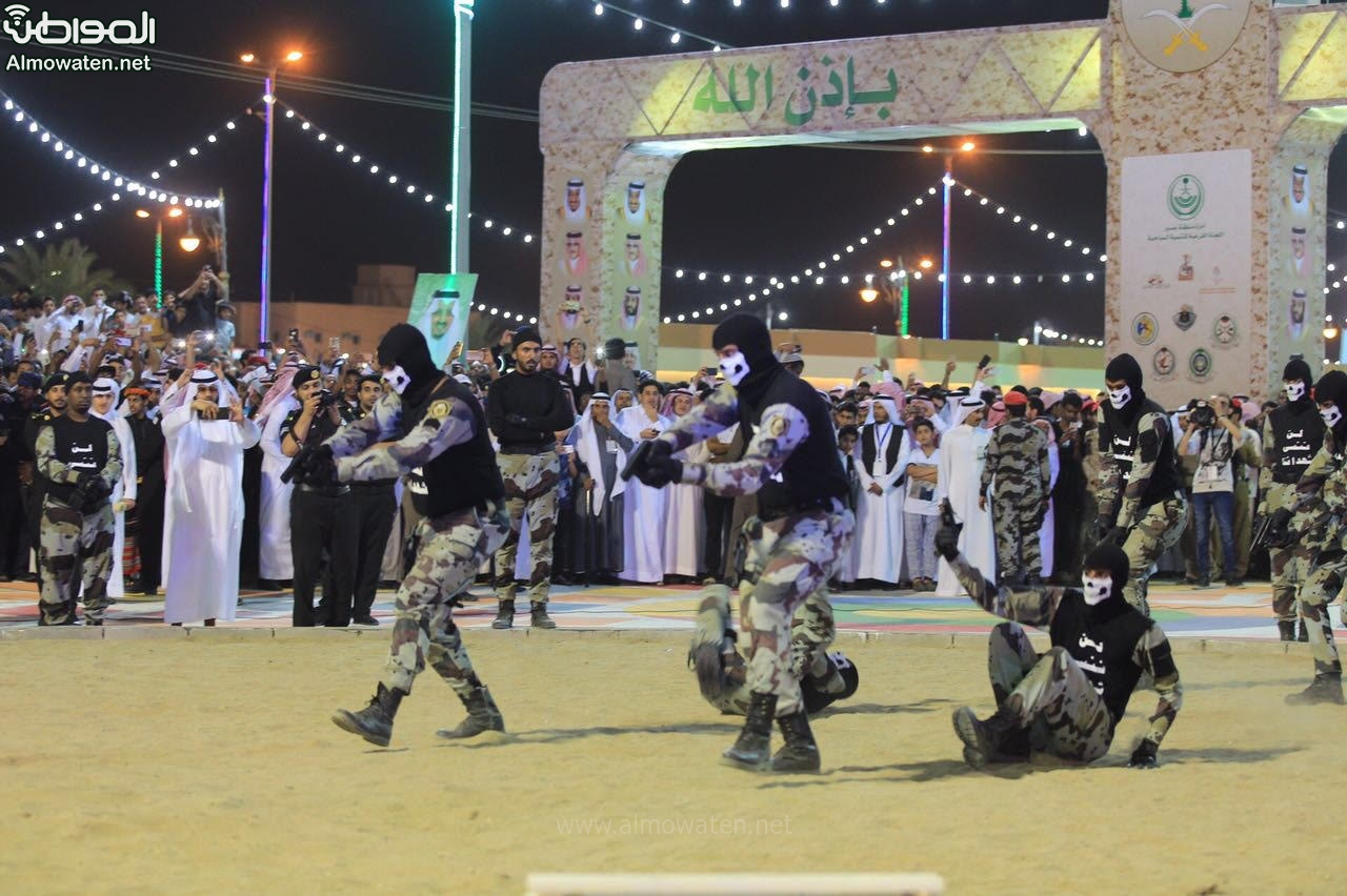 شاهد بالصور.. عروض عسكرية في تدشين شارع الشهداء في محايل