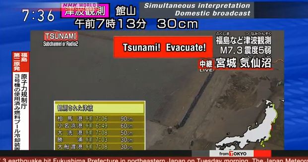 #عاجل .. موجات تسونامي تضرب اليابان بعد زلزال فوكوشيما