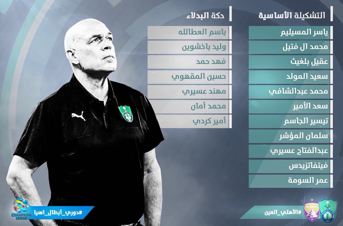 من هنا.. التشكيلة الرسمية| الأهلي x العين الإماراتي