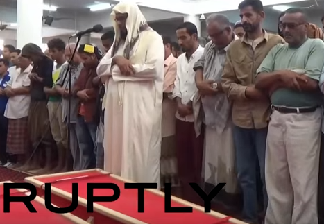 مراسم تشييع جثمان محافظ عدن جعفر محمد سعد