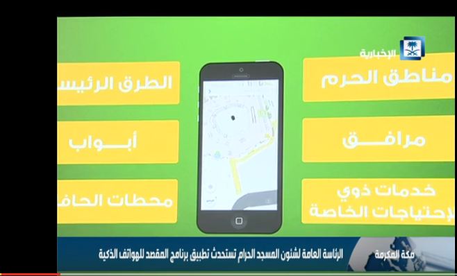 شاهد .. لأول مرة استحداث تطبيق ملاحة إلكتروني للهواتف الذكية لخدمة الحجاج