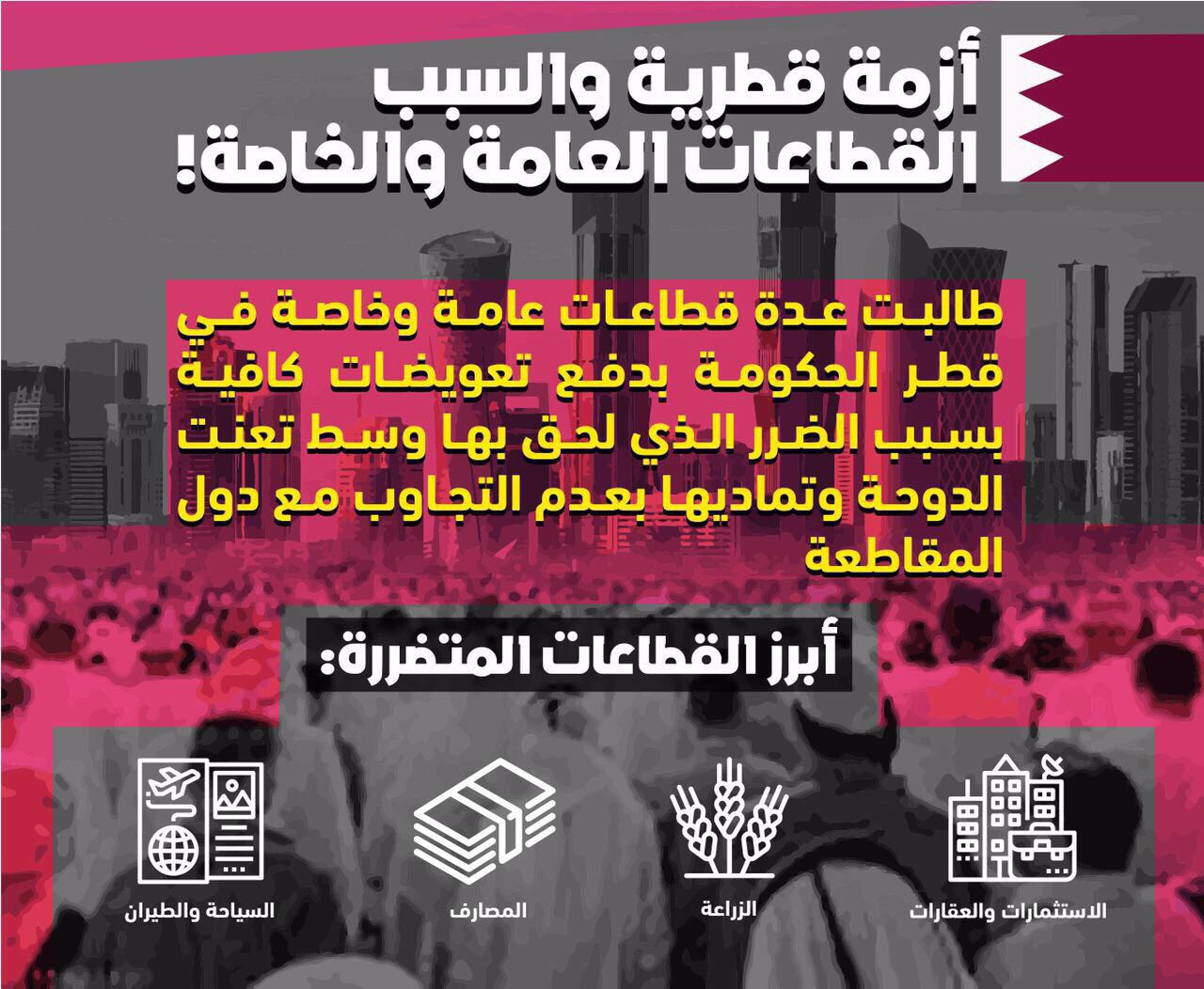 4 قطاعات الأكثر تضررًا في الدوحة بسبب تعنت قطر!