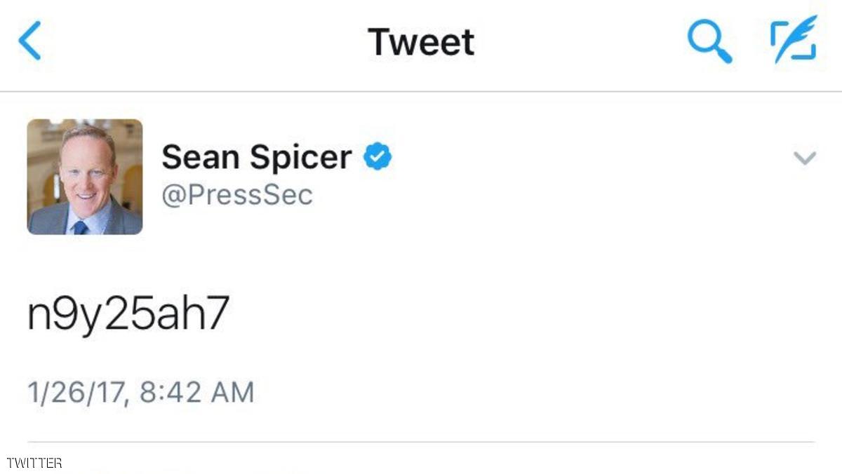 تغريدة مشفرة “مريبة” لمتحدث البيت الأبيض على تويتر