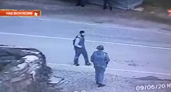 فيديو صادم يكشف لحظة تفجير إرهابي لنفسه أمام رجل أمن شيشاني!
