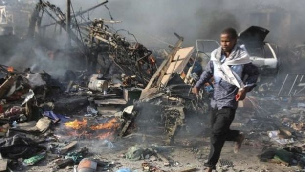 ارتفاع ضحايا تفجيري الصومال إلى 185 قتيلًا ومصابًا