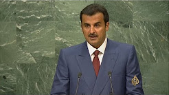 بالفيديو.. أمير قطر يمدح إيران ويتجاهل دورها الطائفي المخرب !