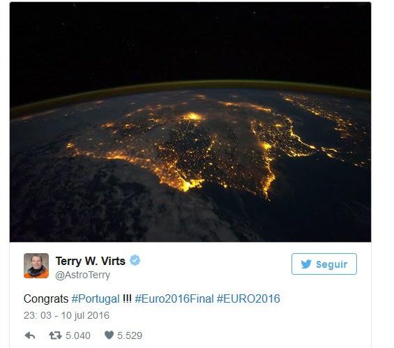 تهنئة فضائية للبرتغال بعد التتويج بيورو 2016 (2)