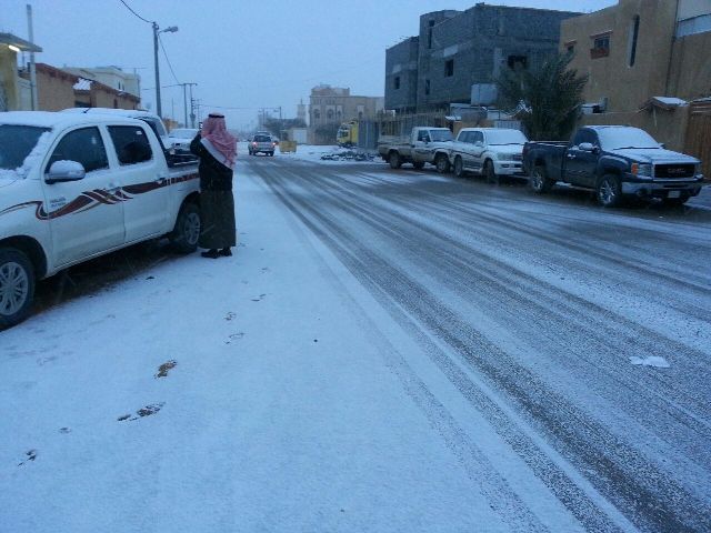 صقيع على تبوك حتى الثامنة صباحًا