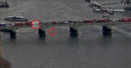 بالفيديو.. امرأة تلقي بنفسها من فوق جسر للنجاة من هجوم لندن