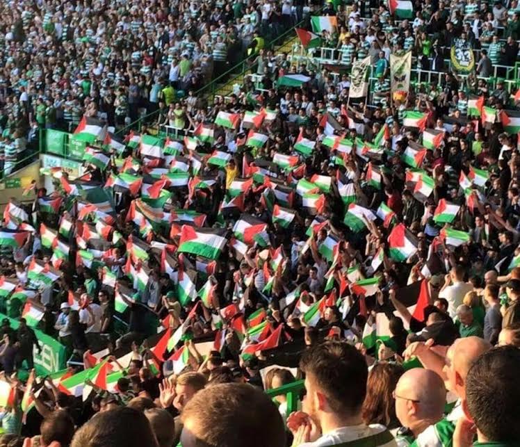 بالصور.. جماهير سلتيك “تستفز” فريقاً إسرائيلياً وترفع الأعلام الفلسطينية