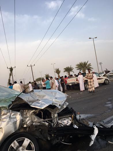 تصادم 4 سيارات يصرع طبيباً سودانيا بمستشفى أبو عريش العام