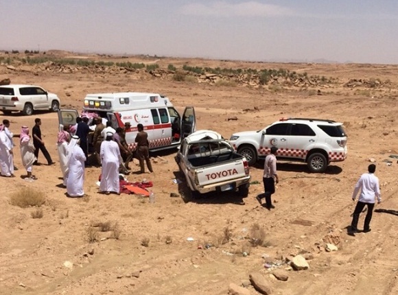 الهلال الأحمر بالجوف يباشر حادثين منفصلين حصيلتهما خمس إصابات