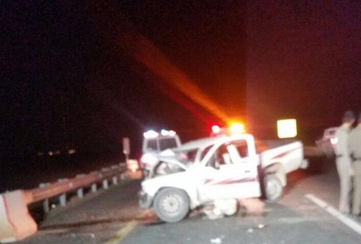 وفاتان و4 إصابات في حادث تصادم مروع على طريق عشيرة بالطائف