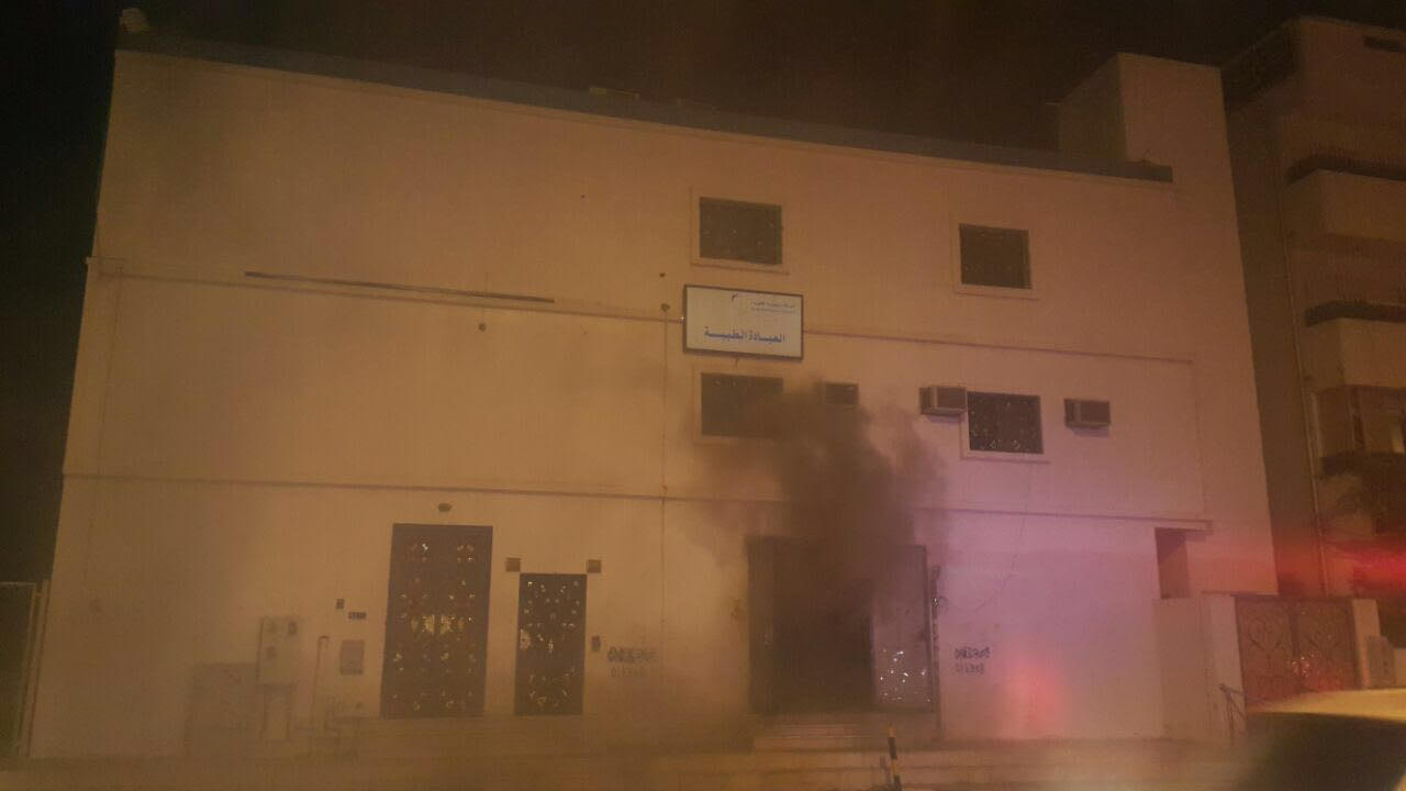 بالصور .. السيطرة على حريق محطة كهرباء العنبرية بالمدينة المنورة