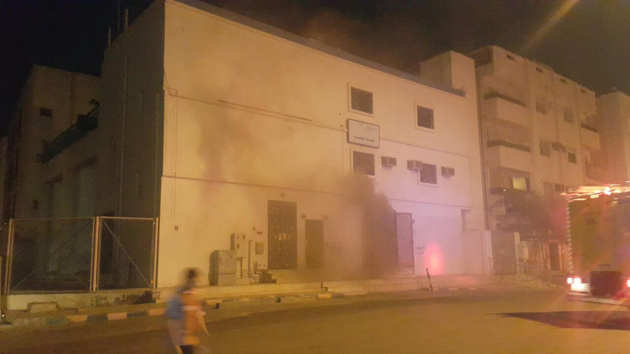 حادث حريق محطة كهرباء العنبرية بالمدينة المنورة  (7)