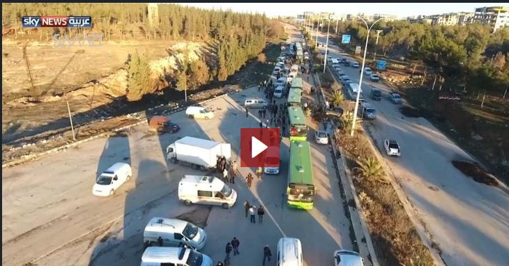 #عاجل.. هجوم على حافلات إجلاء المحاصرين في حلب