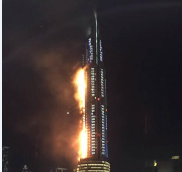 عاجل.. حريق ضخم في أحد فنادق دبي
