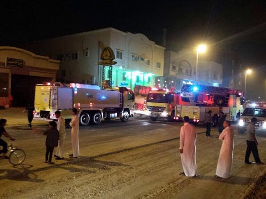 6 إصابات في حريق اندلع بمحطة محروقات في “القطيف “