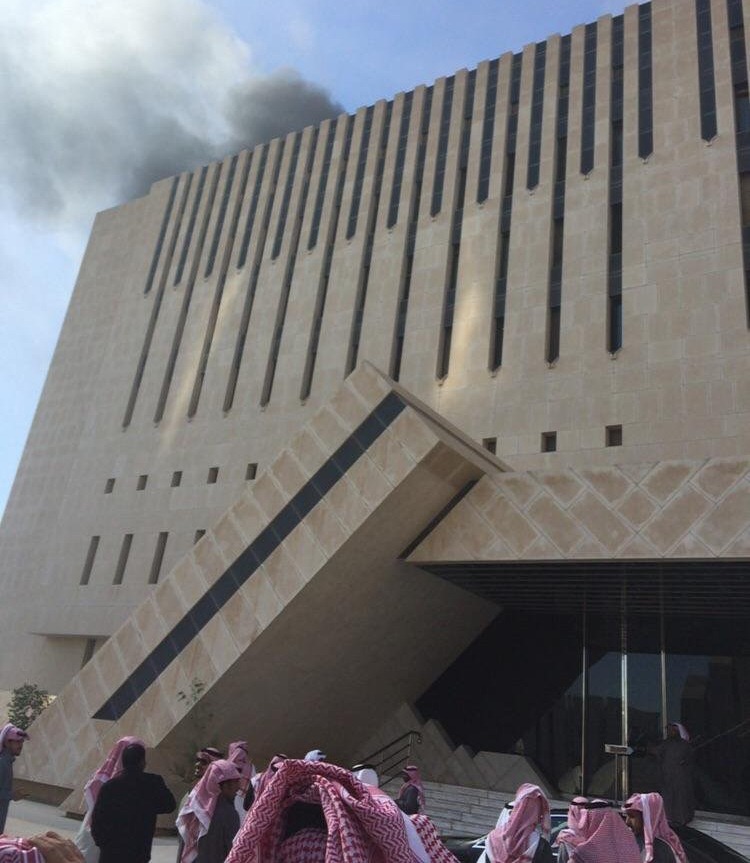 حريق في برج التلفزيون السعودي