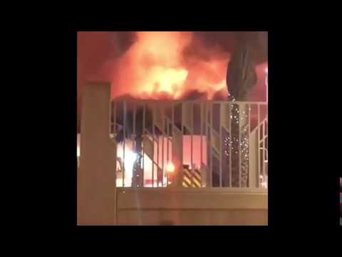 بالفيديو.. اندلاع حريق في جامعة الملك سعود