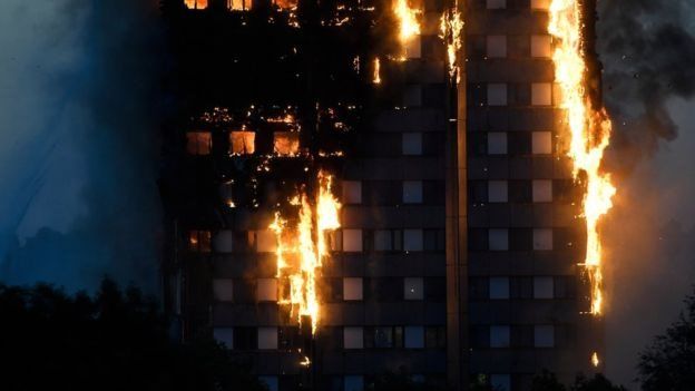 حريق هائل يلتهم برجاً سكنياً في لندن ويوقع 12 قتيلاً