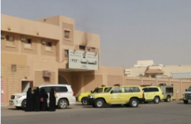 بالصور .. حريق في ابتدائية بـ #الرياض .. والدفاع المدني يستنفر