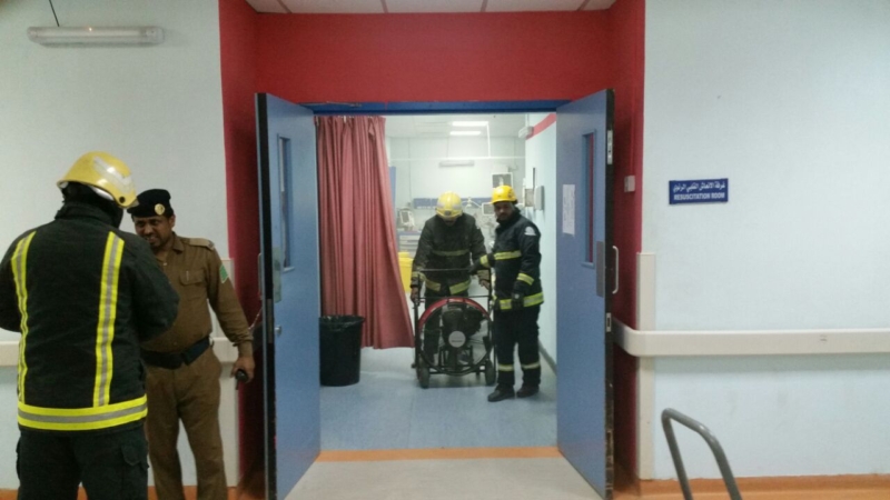 حريق مستشفى الحرث2