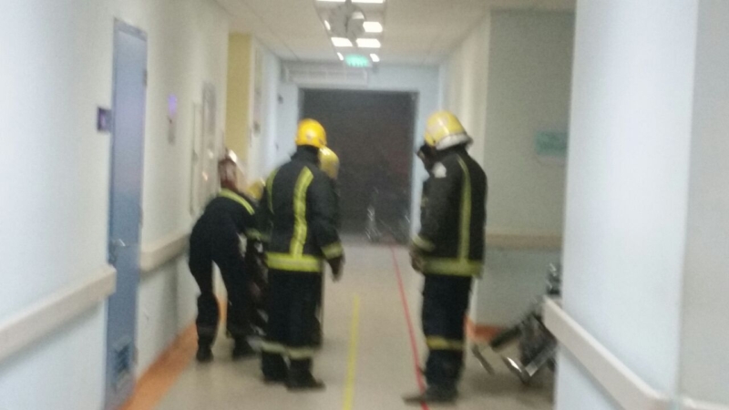 حريق مستشفى الحرث3