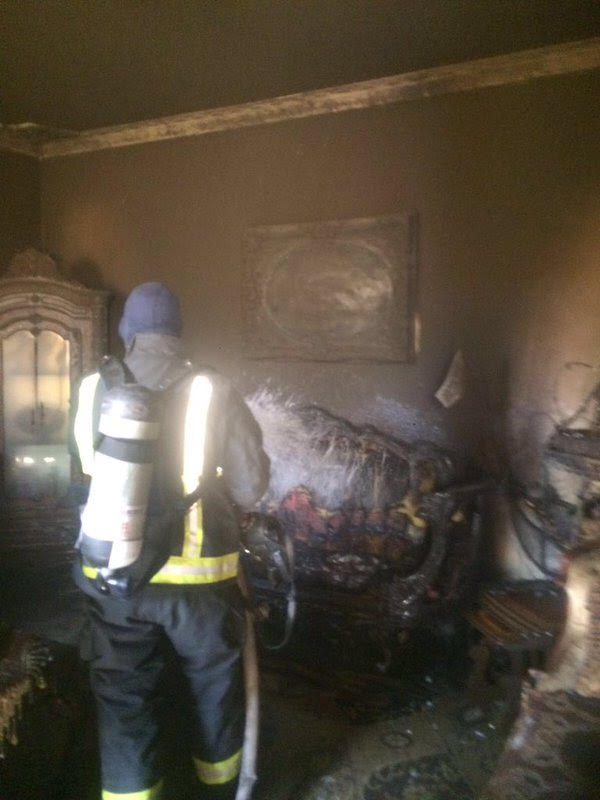 بالصور.. مصابون في حريق منزل بـ #وادي_الدواسر