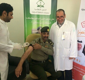 مستشفى #الخفجي ينفذ حملة تطعيم ضد الإنفلونزا الموسمية