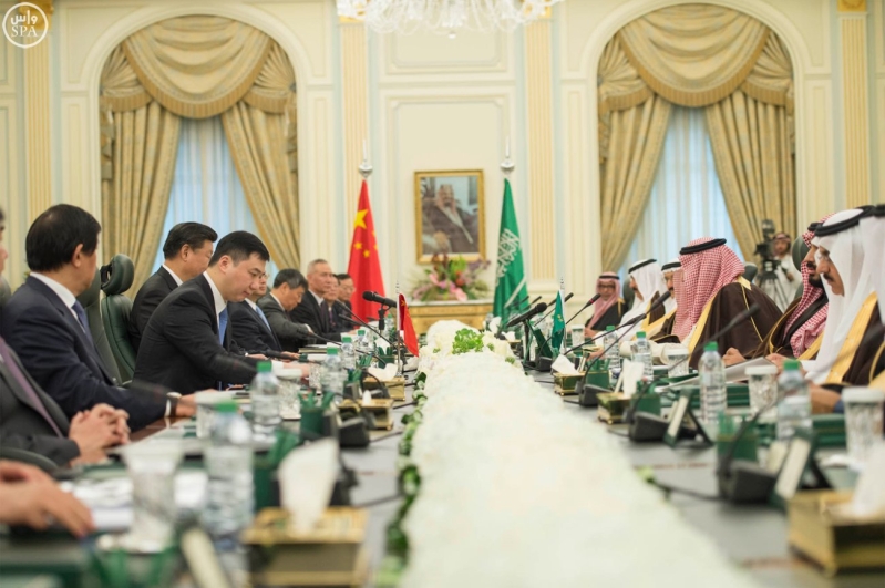 خادم الحرمين الشريفين يعقد جلسة مباحثات مع فخامة الرئيس الصيني5