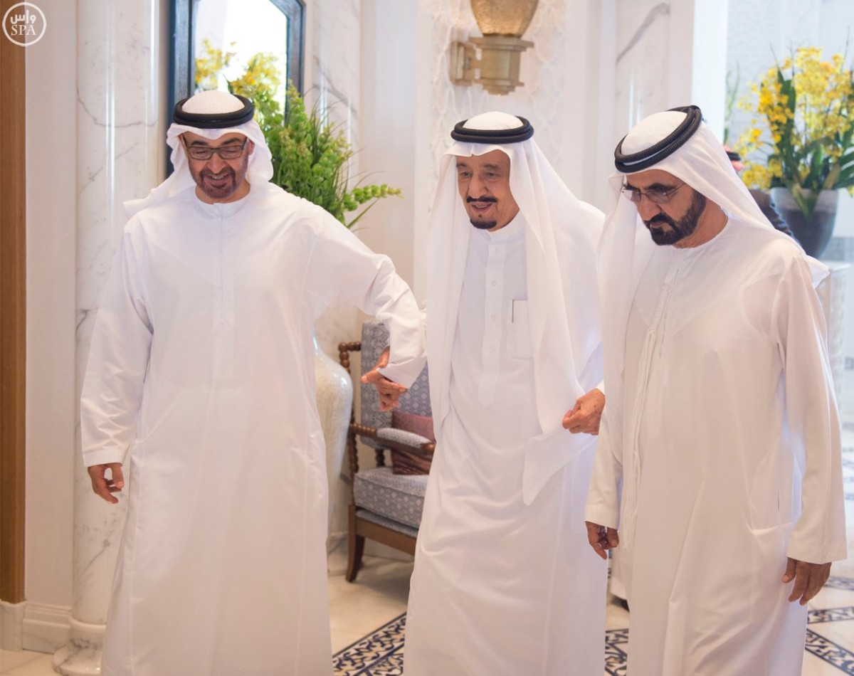 بالصور.. الملك يستقبل نائب رئيس الإمارات وولي عهد أبو ظبي