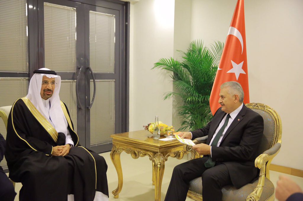 الفالح يبحث تعزيز التعاون الاستراتيجي بمجال الطاقة مع رئيس الوزراء التركي