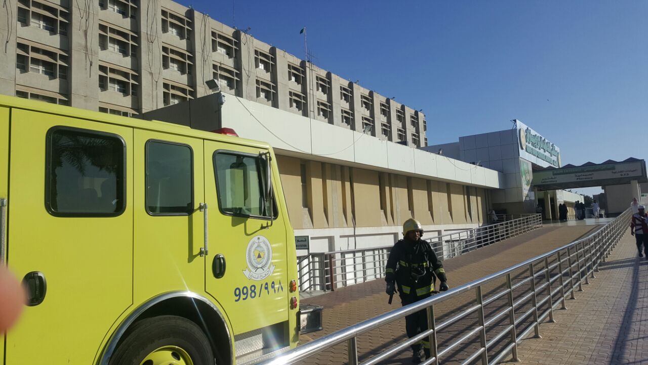 دفاع #جازان يكشف حقيقة تصاعد الدخان من مستشفى الملك فهد