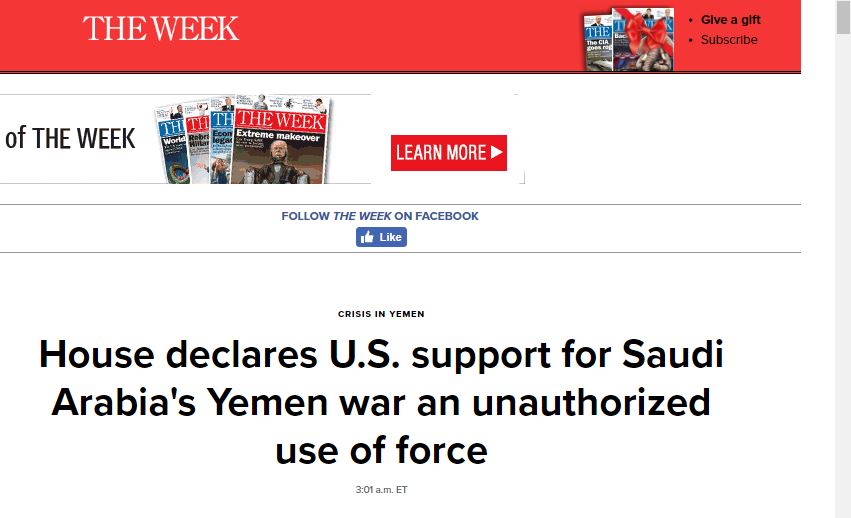 الكونغرس يوجه صفعة لجوتيريس بشأن تصريحاته حول اليمن