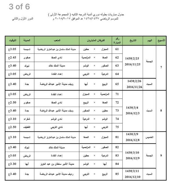 دوري الدرجة الثانية1