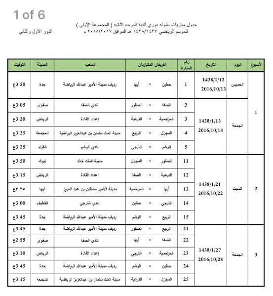 دوري الدرجة الثانية12