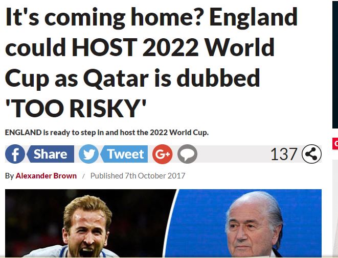 ديلي ستار: فيفا يقترب من تجريد قطر من كأس العالم