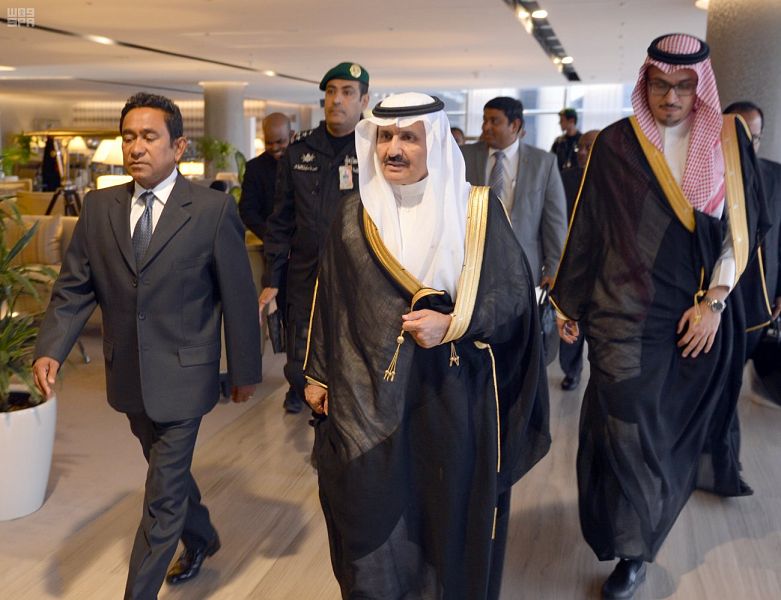 رئيس المالديف عقب وصوله الرياض: كل أنظار العالم تتجه إلى المملكة 