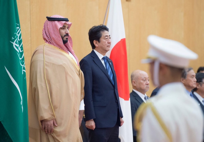 رئيس وزراء اليابان يستقبل ولي ولي العهد 2