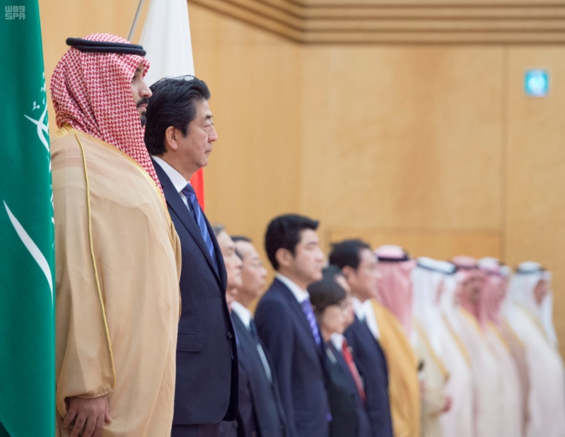 رئيس وزراء اليابان يستقبل ولي ولي العهد 7