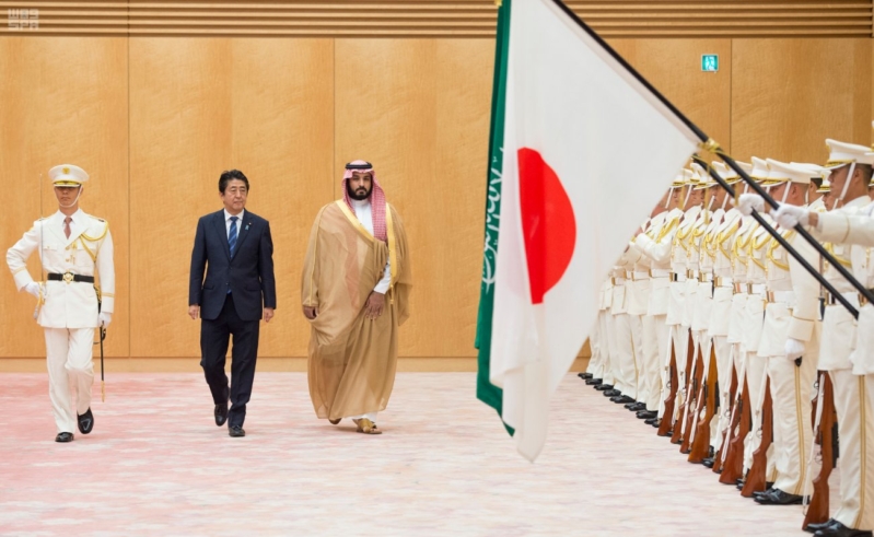 رئيس وزراء اليابان يستقبل ولي ولي العهد 8