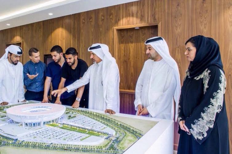 بالصور.. رياض محرز يزور مقر مجلس دبي الرياضي الجديد
