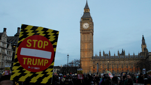 مظاهرات حاشدة في لندن ضد زيارة ترامب