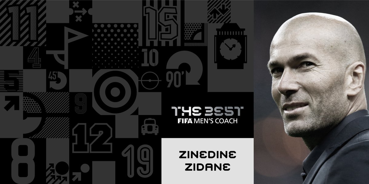 زين الدين زيدان أفضل مدرب في عام 2017